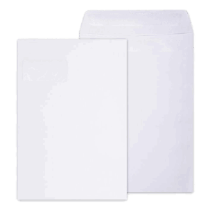 Leo Pocket Envelopes DLP White Self Seal - 01-2326-05