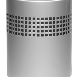 000-420-SI Waste Paper Bin Square Punch Silver