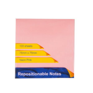 SELLO-NOTE 75x75mm Neon Pink 1x100 Sheets - SN17511