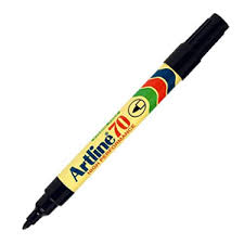 Artline EK 70 Permanent Marker Bullet Point Black - Each - 41-0591-01