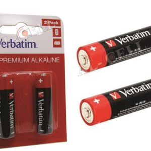 VERBATIM AA BATTERY ALKALINE 2 PACK X 20 PER CARTON - M49506