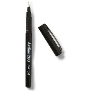 Artline EK 210 Black Writing Pen 0.6mm - Box of 12 - 41-0065-01