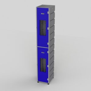 2 TIER PLASTIC LOCKER FLAT TOP MESH DOORS_PL2FT-M