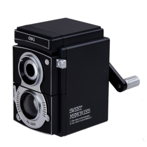 Deli 668 CAMERA ADJUSTABLE ROTARY PENCIL SHARPENER Φ7MM~12MM BLACK - 668