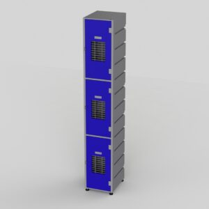 3 TIER PLASTIC LOCKER FLAT TOP MESH DOORS_PL3FT-M