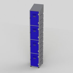 6 TIER PLASTIC LOCKER SLANT TOP_PLOC6-SR