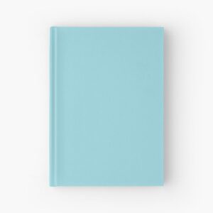 A5 SOFT TOUCH JOURNAL - RIBBON / ROUNDED CORNERS / H&T BANDS - POWDER BLUE - 432930