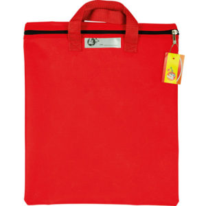 4KIDS NYLON LIBRARY BOOK BAG WITH HANDLE RED- DABAG4491