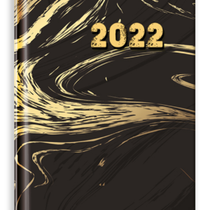 A5 PAGE-A-DAY - PADDED / PRINTED CASELINING - GLOSS LAMINATED & SPOT FOIL - ROSE GOLD - 433390