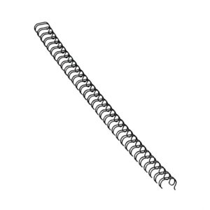 Fellowes Ringwire 9.5mm / 3/8 inch 3:1 Black 100pk - RRW09.5BK3:1