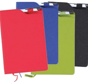 HOR A5 NOTEBOOK - PEN HOLDER WITH WHITE PEN / ROUNDED CORNERS - LIME GREEN - 432900