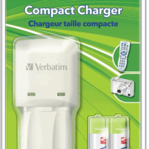 VERBATIM 2 CELL COMPACT BATTERY CHARGER - M49944