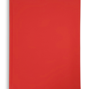 A5 SOFT TOUCH JOURNAL - RIBBON / ROUNDED CORNERS / H&T BANDS - RED - 432930