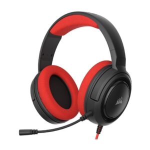 CORSAIR HS35 STEREO Gaming Headset; Red - Multi Platform compatibility 3.5mm (1to2 Splitter included) - CA-9011198-AP