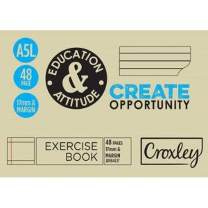 CROXLEY JD184 A5L 48 Page 17mm Landscape Book (Pack of 25) - EXE184L17