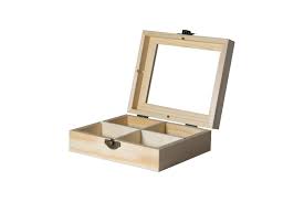 BAP-WJG15-JEWELRY BOX WOOD/GLASS 15/13/5