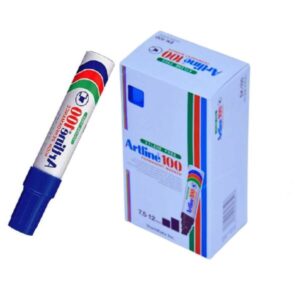 Artline EK 100 Blue Chisel Point Industrial Marker 7.5mm - Box of 6 - 41-0747-02