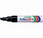Artline EK 30 Chisel Point Permanent Marker 2.5mm Black - Box of 12 - 41-0451-01