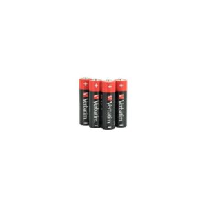 VERBATIM AA BATTERY ZINC CARBON 4 PACK SHRINK x 10 PER CARTON - M49520
