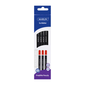 Marlin Graphite Pencils 2H Pencil Black Barrel 12's - 008N