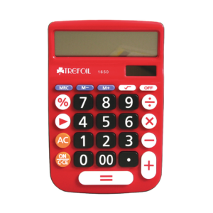 12 DIGIT DESKTOP CALCULATOR 1650 - DACALD1650R