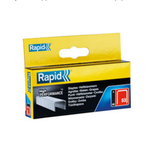 Rapid Staple No. 53/10 10mm Galvanised (Box 2500) - 11858825