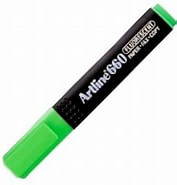 Artline EK 660 Green Fluorescent Highlighter Chisel Tip 4.0mm - Each - 41-0004-04