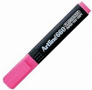 Artline EK 660 Pink Fluorescent Highlighter Chisel Tip 4.0mm - Each - 41-0004-08